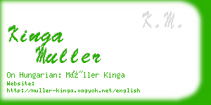 kinga muller business card